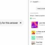 O ChatGPT pode atualmente se conectar com várias aplicações, consistindo em Spotify, Canva e Figma