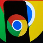 Página de nova guia do Google Chrome no celular com modo AI e botões de navegação anônima