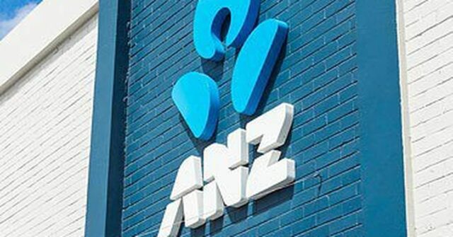 Logotipo do ANZ Bank na filial em Springvale (Nilsbv/Istock)