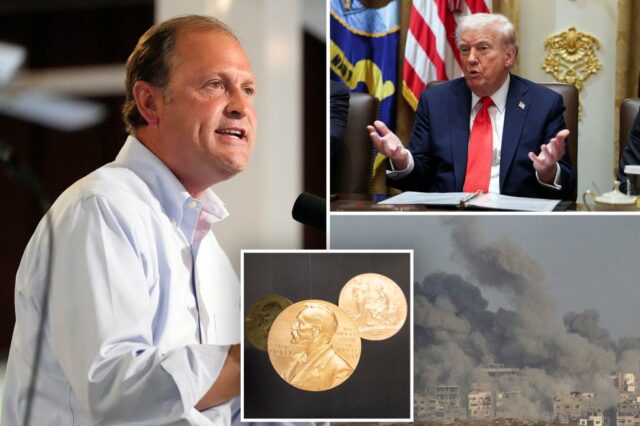 O deputado Andy Barr é o último a nomear Trump para o Prêmio Nobel da Paz após acordo em Gaza

