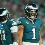 Philadelphia Eagles QB Jalen Hurts and WR A.J. Brown