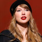 Taylor Swift no jogo do campeonato AFC do Kansas City Chiefs em 26 de janeiro (Crédito: Brooke Sutton/Getty Images)