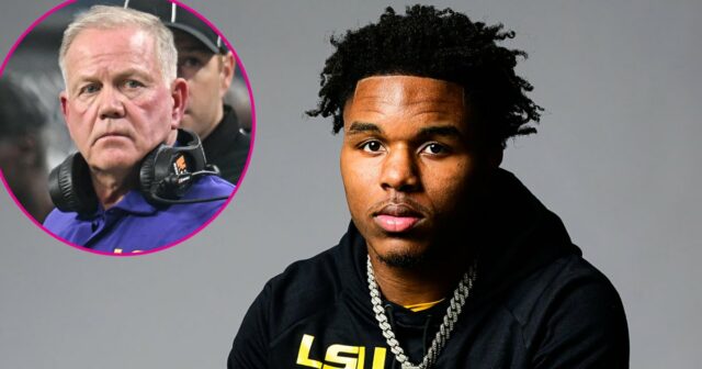 O ex-amante do pai de Kyren Lacy, LSU Train, realmente O pai de Kyren Lacy comemora a demissão de Brian Kelly afirma que o ex-técnico da LSU não ligou após a morte do filho GettyImages 2169817432