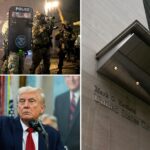 O presidente Donald Trump aponta para um repórter no Salão Oval.