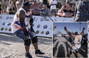 O lutador egípcio puxa o navio de 700 toneladas com apenas os dentes O lutador egípcio puxa o navio de 700 toneladas com apenas os dentes