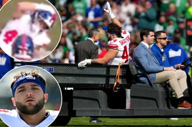 O novato do Giants, Cam Skattebo, sofre uma lesão horrível O novato do Giants, Cam Skattebo, sofre uma lesão horrível na perna que deixou os companheiros de equipe em estado de choque