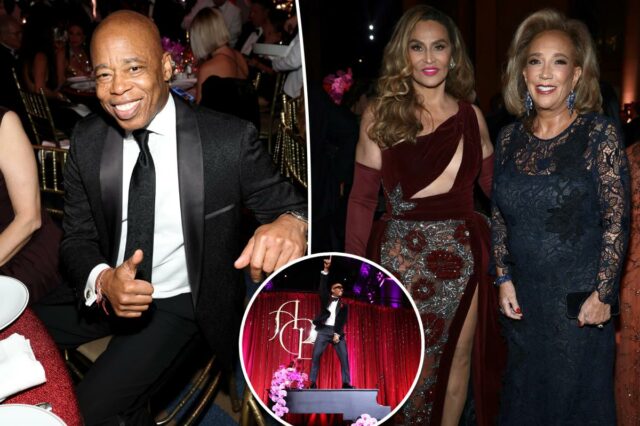 O prefeito Eric Adams faz uma aparição surpresa no Angel Ball de Denise Rich em meio à agitação de Beyoncé na festa

