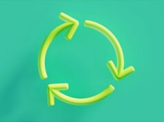 O suporte de suporte- ou por que algumas habilidades de IA aumentam mais rápido que outras Circle formed by curved arrows as a symbol of recycling, 3d illustration, horizontal image