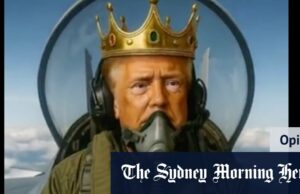 O vídeo da diarreia de Trump foi uma lição maravilhosa. O presidente quer nos sujar Uma captura de tela do vídeo gerado por IA de Donald Trump, no qual ele jogou excrementos nos manifestantes do 'No Kings'.