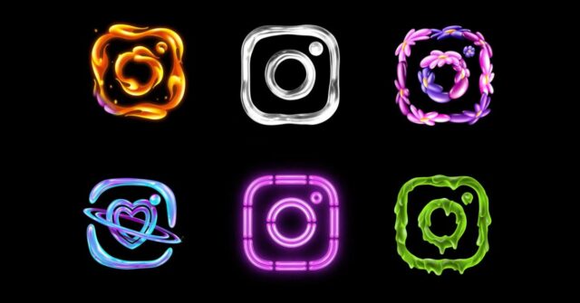 Os adolescentes podem usar um dos seis novos ícones de aplicativos do Instagram (mostrados) – mas você não pode