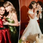 Os amigos de Selena Gomez jorraram sobre o convidado do casamento 'Regal' Taylor Swift: 'The Ceavens abriu'