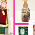 Vela acesa e perfumada em frasco de vidro com pinhas e bokeh/decoração de Natal