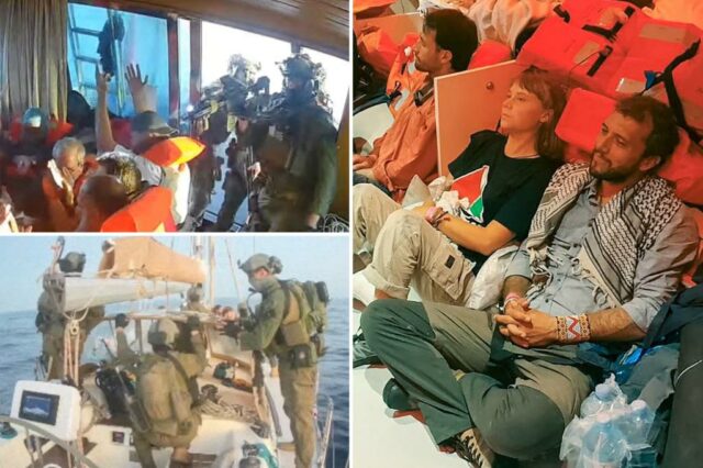 Os ativistas da flotilha de Gaza alegam que os soldados israelenses os trataram 'como macacos' - com Greta Thunberg destacou para 'zombaria'

