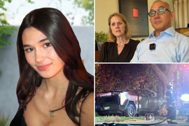 Os pais de estudante universitário mortos em Tesla Crash alegam que a falha de design a prendeu no carro em chamas

