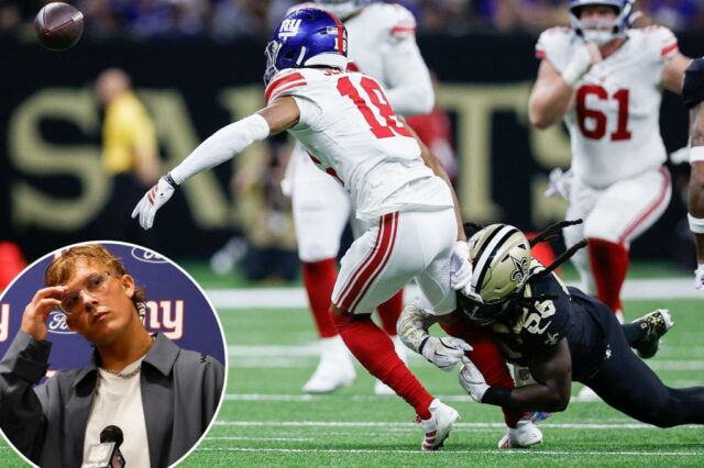 Os receptores do Giants deixaram Jaxson dar um tiro com uma exibição terrível no primeiro jogo sem Malik Nabers

