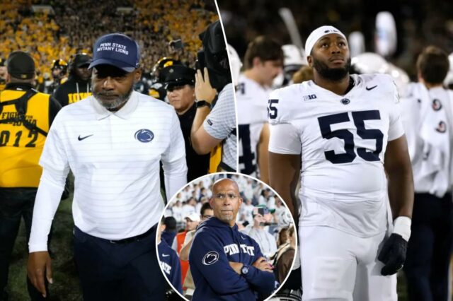 Penn State perde vantagem no final da quarta derrota consecutiva no primeiro jogo desde a demissão de James Franklin

