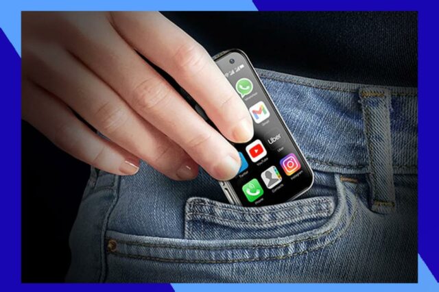 Pequeno, mas poderoso: o telefone 4G que se encaixa no seu bolso da moeda

