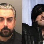 Mugshot do cantor de rock britânico Ian Watkins.
