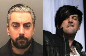 Polícia do Reino Unido prende 2 pessoas por esfaqueamento do ex-astro do rock pedófilo Ian Watkins na prisão Mugshot do cantor de rock britânico Ian Watkins.