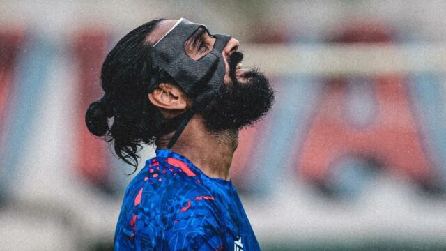 Por que Sandesh Jhingan está usando máscara no confronto FC Goa x Al Nassr ACL 2? 

