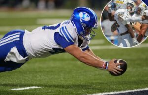 Previsões, probabilidades da semana 9 do futebol universitário: três escolhas, melhores apostas para a lista de sábado Os jogadores do Toledo Rockets comemoram uma segurança.