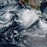 Priscilla aprimora o ciclone da costa do México