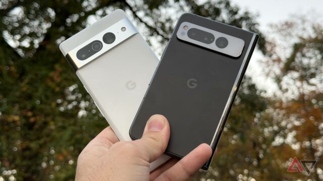 Melhoria de foto AI no Google Pixel 6 executando Material 3 Expressive