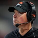 Head coach Trent Bray of the Oregon State Beavers