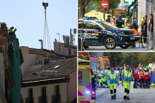 Quatro mortos em desabamento de edifício de seis andares em Madrid

