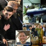 Refém recém-libertado comparece ao funeral de outro soldado, cujo corpo estava entre os poucos que retornaram de Gaza