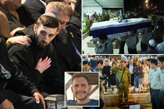 Refém recém-libertado comparece ao funeral de outro soldado, cujo corpo estava entre os poucos que retornaram de Gaza

