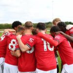 JJ Gabriel, do Manchester United, durante a partida da Premier League da Sub -18.