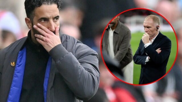Ruben Amorim durante a partida da Premier League entre Brentford e Manchester United no Gtech Community Stadium em 2025 em Brentford, Inglaterra.