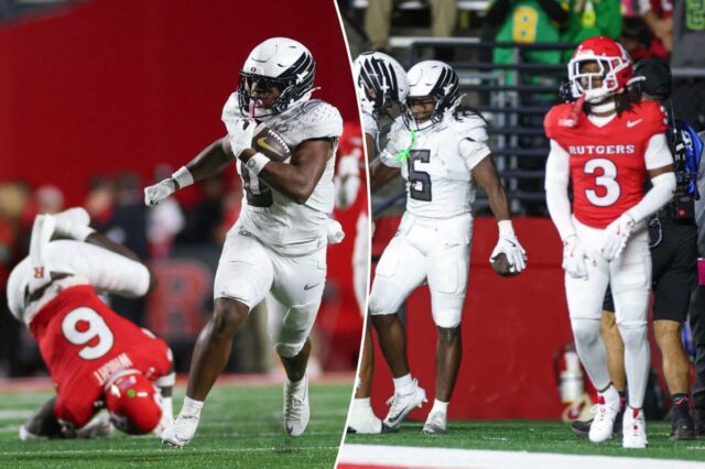 Rutgers sofre uma derrota devastadora por 56-10 para o 8º lugar do Oregon

