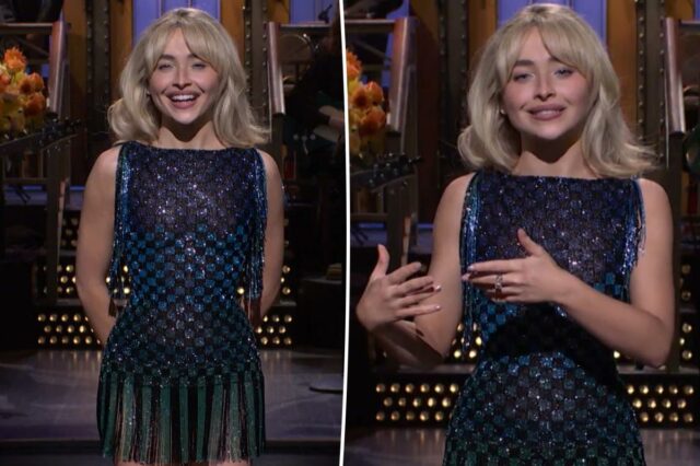 Sabrina Carpenter brinca sobre imagem provocativa no monólogo do 'SNL': 'Estou sexualmente carregada'

