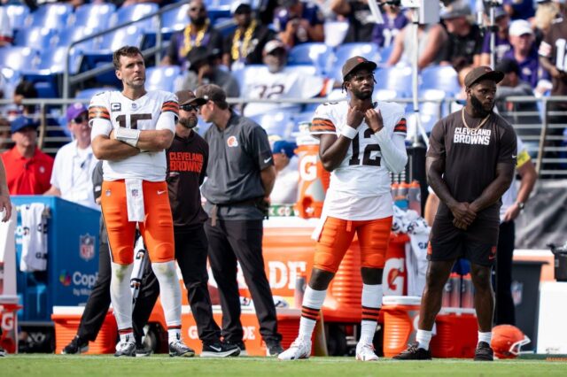 Shedeur Sanders and Joe Flacco, Cleveland Browns