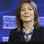 Michele O'Neil, presidente do Conselho Australiano de Sindicatos (ACTU), no National Press Club