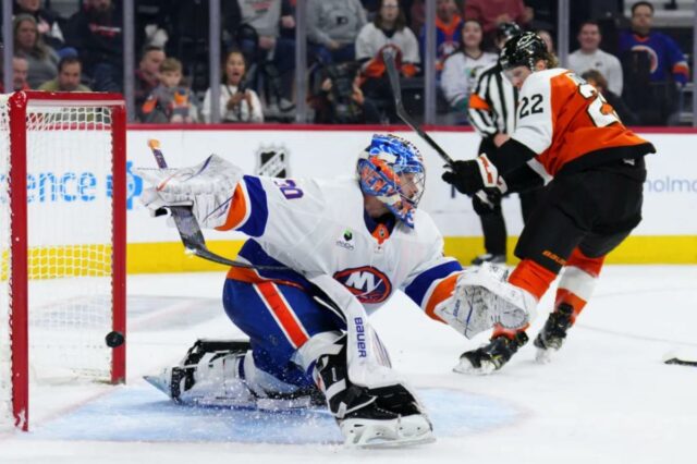 Sloppy Islanders oferecem várias pistas e caem em tiroteio para Sloppy Islanders oferecem várias pistas e caem em tiroteio para os Flyers quando a seqüência de vitórias termina