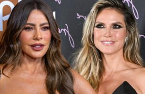 Sofia Vergara se une a Heidi Klum para o Optimum Hotness na Paris Style Week Sofia Vergara e Heidi Klum Getty