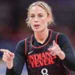 indiana fever star sophie cunningham playing wnba game
