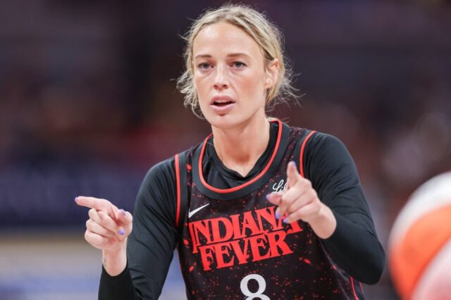 indiana fever star sophie cunningham playing wnba game