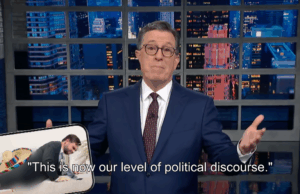 Stephen Colbert responde ao videoclipe Sombrero gerado pela AI Trump, contadores com JD Vance e um sofá Stephen Colbert responde ao videoclipe Sombrero gerado pela AI Trump, contadores com JD Vance e um sofá