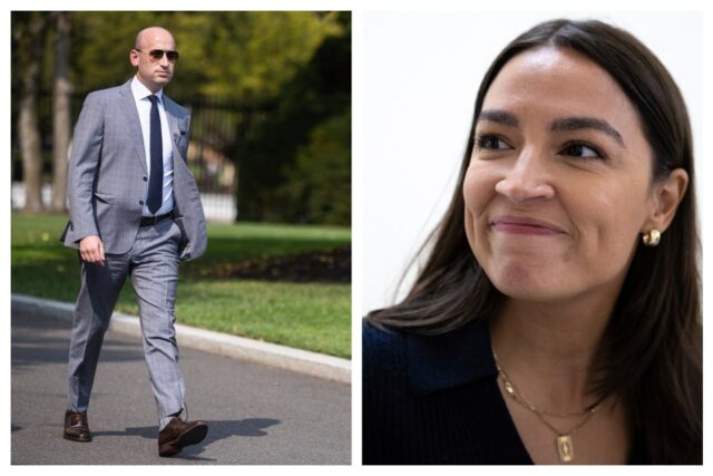 Stephen Miller reage depois que o AOC zombou de sua elevação 

