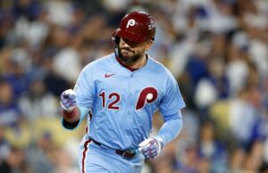 Superstar de Phillies projetada para assinar contrato Blockbuster de 4 anos e US$ 128 milhões Philadelphia Phillies designated hitter Kyle Schwarber