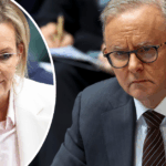 A líder da oposição, Sussan Ley, durante o período de perguntas no Parlamento em Canberra, na terça-feira, 28 de outubro de 2025.