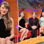Taylor Swift brilha em Bejeweled Velvet LBD em 'The Graham Norton Show'