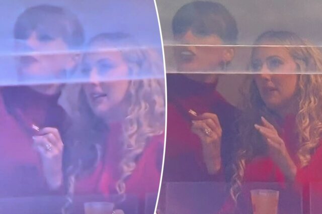 Taylor Swift e Brittany Mahomes combinam em vermelho para Chiefs x Washington Commanders

