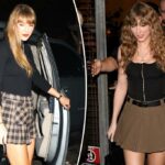 Taylor Swift possui essas minissaias Miu Miu em múltiplos