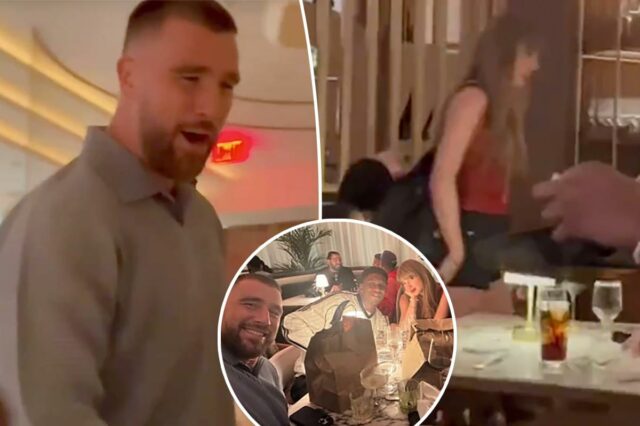 Taylor Swift surge com Travis Kelce para comemorar a vitória do Chiefs depois de evitar câmeras no jogo

