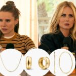 Um par de brincos de argola grossos em ouro, com